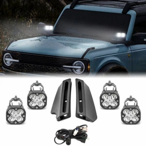 For Ford Bronco 2021 2022 2023 2024, A Pillar Pod Light (4*40W) +Mounts +Wiring - Picture 1 of 5