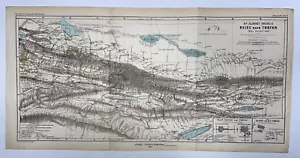 Dr ALBERT REGLE'S VIAJE A TURFAN (1879) 1881 HASSENSTEIN MAPA ANTIGUO - Imagen 1 de 8