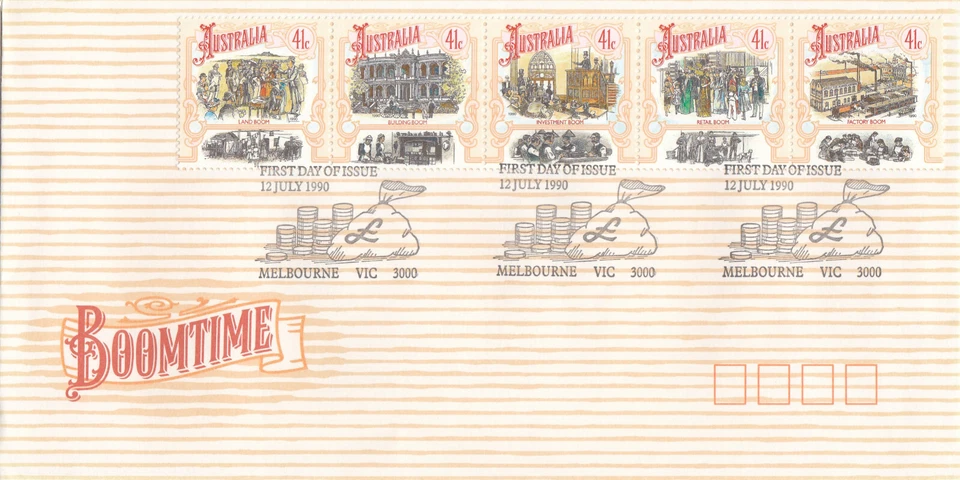 Boomtime Australia FDC 1990 (141205) - Image 1 of 1