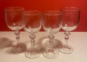 Bohemia Crystal Wine Glasses, Set of 4, Vintage, Drinkware, Glassware - Picture 1 of 9