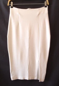 Baukjen - White Cream Stretch Pencil Skirt Size 10 UK 38 FR 6 US - New - Picture 1 of 5