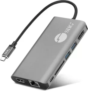 SIIG USB-C Multiport Adapter, 4K HDMI or Displayport Video, (JU-DK0F11-S1) - Picture 1 of 13