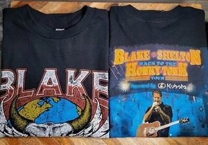 Blake Shelton Shirt 2XL Back To The Honky Tonk T-Shirt Grande e Alta - Foto 1 di 5