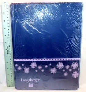 6 NEW LAP BOARDS Set Longaberger Blue Purple Flower Pocket Sleeve Back Activity - Picture 1 of 8