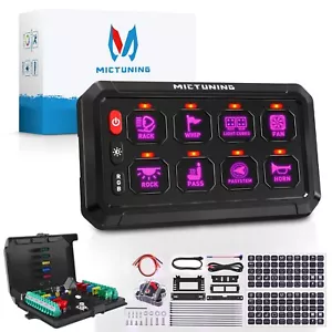 MICTUNING Upgrade P1S RGB 8 Gang Switch Panel Light Bar Electronic Relay 12V/24V - Picture 1 of 16