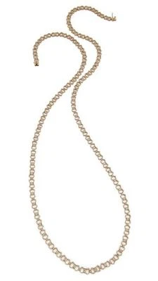 Collar de eslabones de celosía pavé grande Eddie Borgo precio de venta sugerido por el fabricante $1250 placa de oro de 18 quilates y cristal Foto 1 de 4