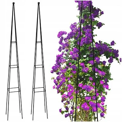 PERGOLA DE JARDIN METAL PROPRIÉTAIRE DE PLANTES ROSES FLEURS 120cm - LOT DE 2... - Photo 1/3