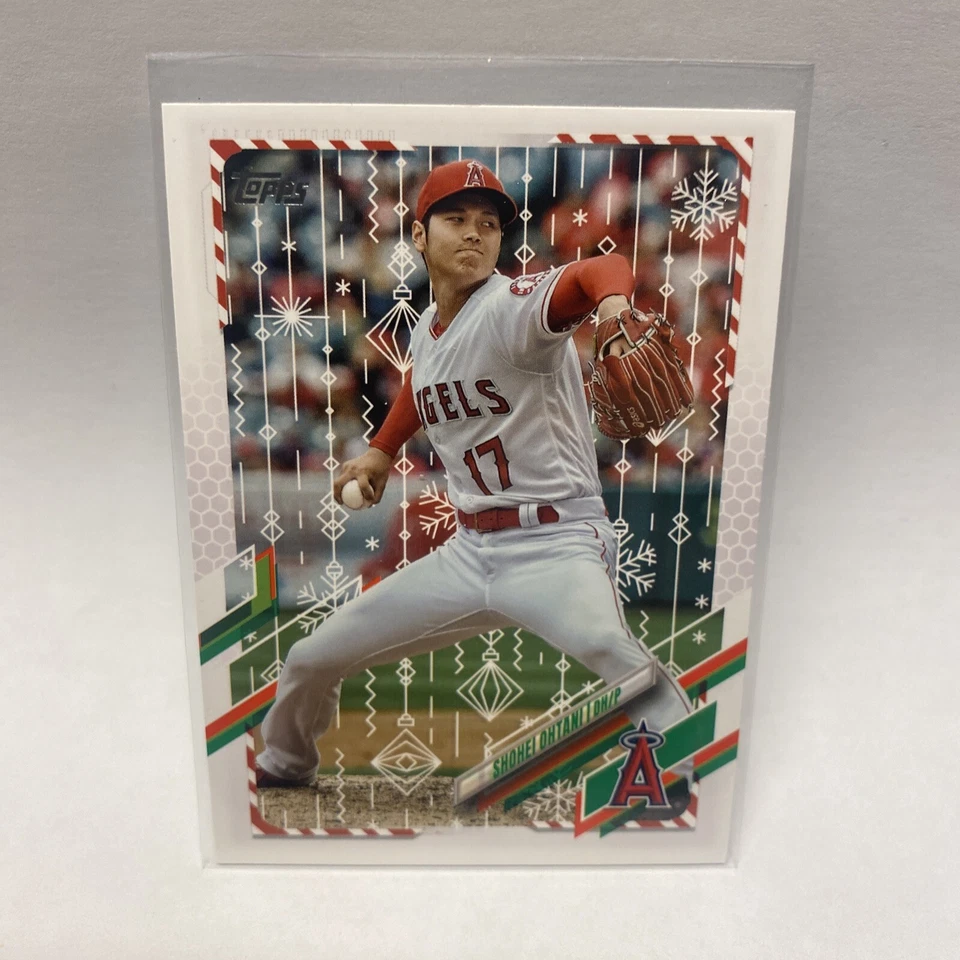 2021 Topps Holiday Shohei Ohtani Metallic Snowflake SP - Image 1 of 2