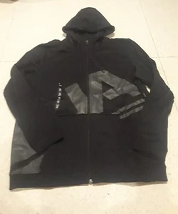 Neu mit Etikett Under Armour Armour Fleece® Logo-Hoodie mit durchgehendem Reißverschluss für HERREN SCHWARZ 1320756 001 MED - Bild 1 von 3
