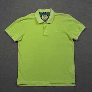 Polo uomo Brooks Brothers taglia XL verde fluo manica corta colletto preppy - Foto 1 di 8