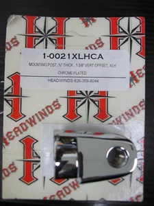 Headwinds Chrome 3/4" Thick, 1-3/8' Vert. Offset Headlamp Mount Post 1-0021XLHCA - Picture 1 of 5
