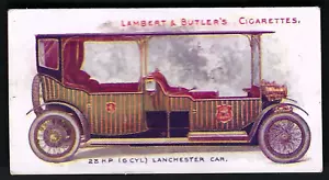LAMBERT & BUTLER - MOTORS - #25 28 HP LANCHESTER CAR - Picture 1 of 2