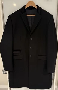 Dolce & Gabbana Single Breast Coat Black 100% virgin wool /velvet collar /size56 - Picture 1 of 14