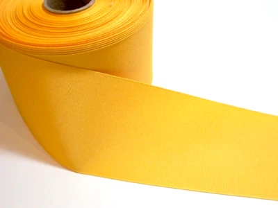 Yellow Gold Grosgrain Ribbon 3 inches wide x 10 yards Schiff Polyester B2 - Image 1 of 3