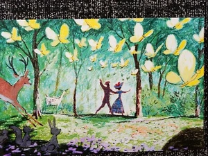 Mary Blair Concept Art Mary Poppins Jolly Holiday Poster NON GLOSSY - Picture 1 of 7