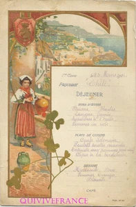 MN160 - Menu Courier Maritime 1904 Cruise Liner Chile - Picture 1 of 1