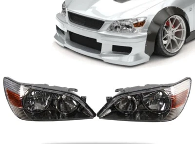 Juego de faros halógenos no ocultos Fit 2001-2005 Toyota OEM JDM Altezza Lexus IS300 Foto 1 de 4
