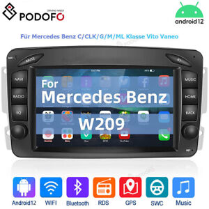 7" Android 12 Radio samochodowe GPS do Mercedes Benz Klasa C / CLK / G W203 W209 W463 VITO