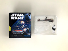 Star Wars Micro Galaxy Squadron 4 Speeder Bike  Damaged-Endor  w  Biker Scout