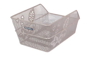 Basil Fahrrad Schultaschenkorb Cento Blumen Festmontage nude/rosa 38x24x11 cm - Bild 1 von 3