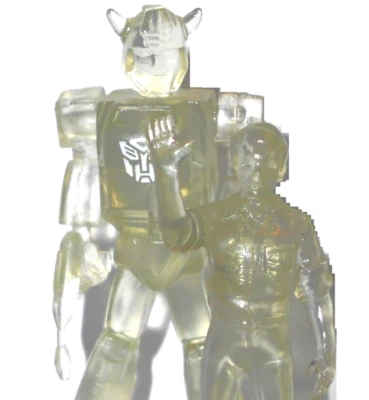 TRANSFORMERS pvc BUMBLEBEE SPIKE CLEAR heroes of cybertron figures scf hoc g1 - Image 1 of 2