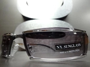 Men's or Women SLEEK CONTEMPORARY MODERN Style SUN GLASSES Silver or Gold Frame - Picture 1 of 14