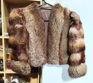 Impresionante Abrigo Corto De Colección Antiguo de Piel Real Muchas Piel Abrigo de Piel -AF - Imagen 1 de 19
