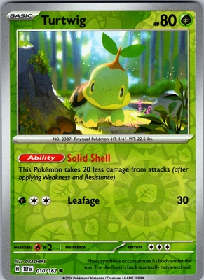 Turtwig Reverse Holo 010/162 SV05: Temporal Forces Common - NM - Image 1 of 2