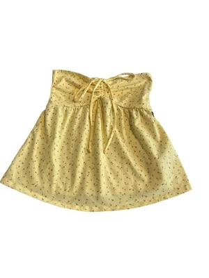 Hollister Tube Top Womens Size Small Yellow Floral Drawstring Sleeveless NWT - Image 1 of 4