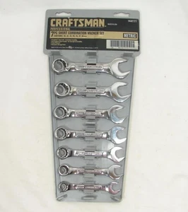 VTG Craftsman 9 44111 7 PC Short Combination Wrench Set Metric USA Stubby 10-18 - Bild 1 von 13