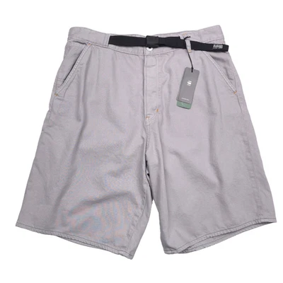 $130 Pantalones Cortos G-Star Travail Renaissance Correctos Gris Cinturón Denim Para Hombres Talla 34 Foto 1 de 4