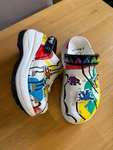 Crocs x Keith Haring Mega Crush Clogs White Size UK 7 BRAND NEW - Picture 1 of 4