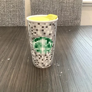 Rodarte + Starbucks Pixel Coffee Mug with Lid Tumbler Ceramic 12 oz Retired 2012 - Picture 1 of 8