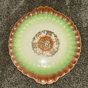 Vintage Scalloped Plate Leigh Ware Scalloped Plate Potters USA - Picture 1 of 8