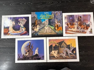 Disney Lady & the Tramp II•Scamp's Adventure• 4 Lithograph Portfolio, PO-VG++ - Picture 1 of 11