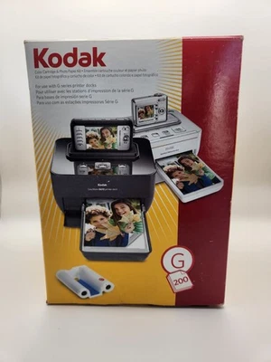Kodak G200 G600 G610 Color Cartridge Photo Paper Kit Printer Docks 200 Sheets  - Image 1 of 4
