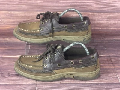 Thom Mcan KELLAN Mens 8.5 M  2-Tone Brown Leather Boat Deck Casual Shoes - Image 1 of 4