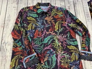Nueva Camisa Para Hombres Robert Graham Talla L Con Botones RARA DE COLECCIÓN 0064 - Imagen 1 de 8