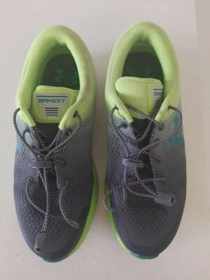UNDER ARMOUR Bandit Boys Sneakers Size 6.5Y Green Gray youth athletic shoes - Image 1 of 4