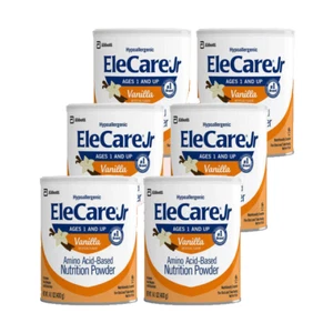 Elecare Jr Vanilla Junior Formula Powder, 6 X 14.1 oz/can, expire 11/2025 ✅ - Picture 1 of 1