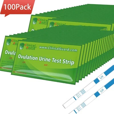Clinical Guard Pack of 100 Individually Sealed LH Ovulation Test Strips - Image 1 of 4
