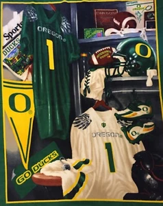 NUEVO PANEL DE LANA DE PATOS OREGON COLEGE NCAA PARA MANTA, ARTESANÍA, COLGANTE DE PARED - Imagen 1 de 6