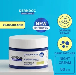 2% Kojic Acid Glow Fusion Formula Night Cream (50gm) Makes the Skin Bright - Picture 1 of 8