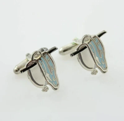 "Винтажные эмалированные запонки ACME Studio SALVADOR DALI MUSEUM ""Melting Watch""" - Изображение 1 из 2