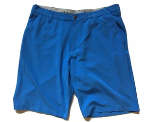Adidas Blue Flat Front Polyester Blend Shorts Size 36 Men’s Inseam 10” - Picture 1 of 12