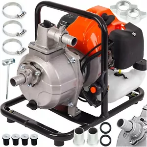 Benzin Wasserpumpe 5,2 PS Gartenpumpe 2-Takt Motorpumpe 1'' Teichpumpe Pumpe - Bild 1 von 8