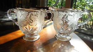 Fostoria #2496 "Baroque" with #514 Gold Lace Design cream & open sugar - Picture 1 of 6