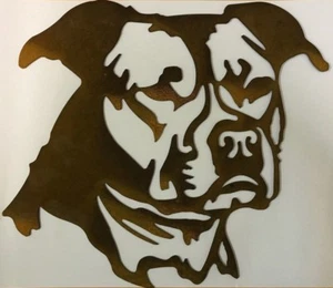 Staffy Corten wall Art - Picture 1 of 2