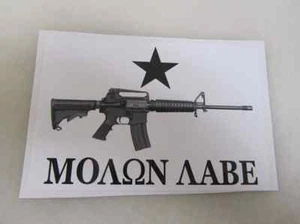 3 MOLON LABE AR DECAL Bumper Sticker AR15 Buy 1 Get 2 FREE Assult Rifle - Picture 1 of 3