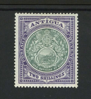 M1161 Antigua 1903 SG38 - 2/- gris verde y violeta pálido. Foto 1 de 2